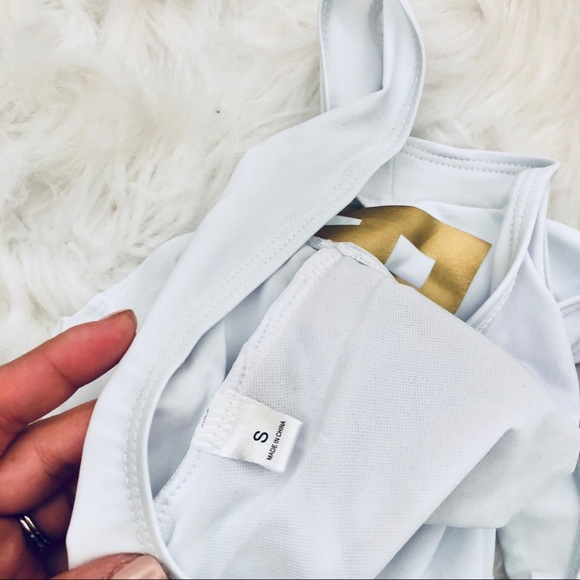 Sexy White Gold One Piece BRIDE Swimsuit Small - Picture 10 of 10